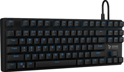 Tastierë Savio Tempest RX TKL Outemu (SAVGK-TEMPEST BLUE), e zezë