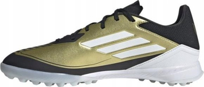 Këpucë futbolli Adidas F50 League TF Messi, për tapet sintetik, ari me të zezë e të bardhë
