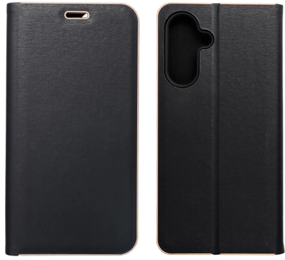 Mbulesë telefoni Luna Book për Samsung Galaxy A17, flip case, e zezë