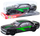Makina lodër sportive Sports Car Drive, trup plastik me shkëlqim, lëvizje mekanike, e zezë me jeshile