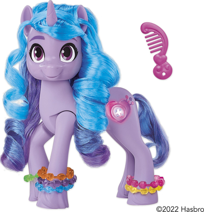 Lodër pone My Little Pony Izzy Moonbow, 20cm, me drita edhe muzikë, ngjyrë shumëngjyrëshe