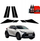 Foli për shtylla dyersh GrizzProtector 8in1 për Toyota C HR 2023 2025, set dekorativ, i zi