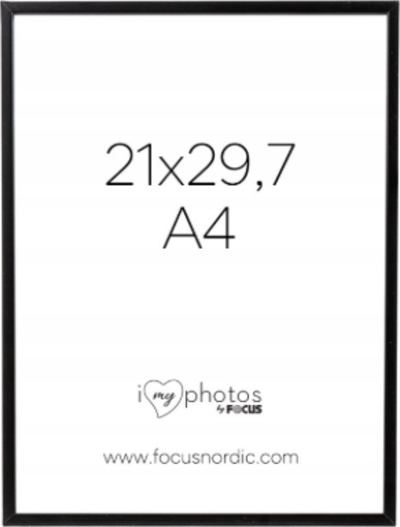 Kornizë foto Focus Rock, A4 21x29.7 cm, dru, e zezë