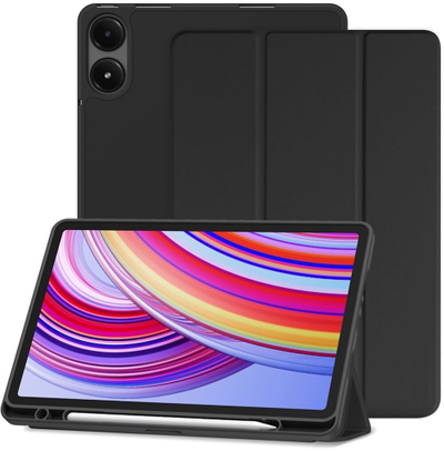 Mbulesa për tabletin Evelatus Connect Galaxy Tab A9, me mikrofibër imituese në brendësi, e zezë