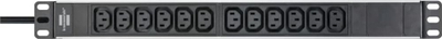 Panel rryme Brennenstuhl Alu-Line 19", 12x IEC C13, kabllo 2m, zi-argjend