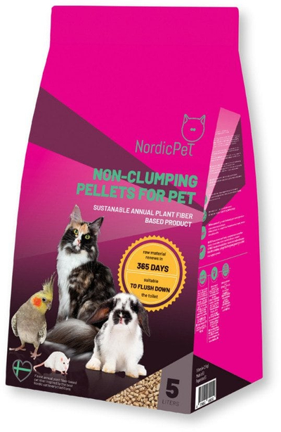 Rërë higjienike NordicPet, fibra bimore, 5L, natyrale