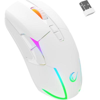 Mашина за игри Rampage Nova M4, безжична, RGB, бела