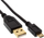 Kabllo USB InLine 31703P, USB A me microUSB, 0.3 m, e zezë
