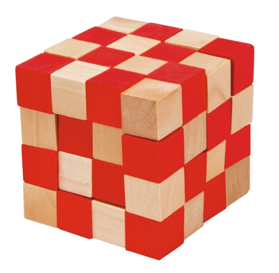 Master Wooden Cube 6 X 6 Cm Nature Red - Fridolin