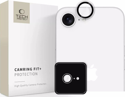Mbrojtëse kamere Tech-Protect Camring Fit+ për iPhone SE 4 2025, alumin edhe xham i fortë, transparente