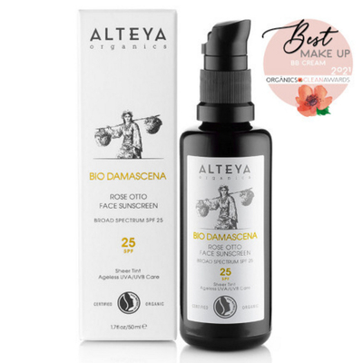 Serum mbrojtës ndaj diellit Alteya organics SPF 25 BIO Damascena, 50 ml