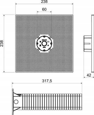 Спојна кутија KOPOS MDZ XL 300_KB, 238x238mm, за суви ѕидови и изолирани фасади
