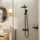 Sistem dushi Hansgrohe Vernis Blend 200 EcoSmart, termostat, matt black