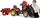 Traktor lodër Falk Red Supercharger, me pedale, me rimorkio, i kuq