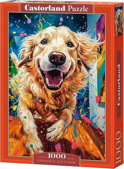 Puzzle Castorland Euphoric Spectrum, 1000 copë, motiv qen, e kuqe