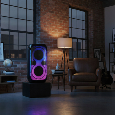 Kuti zanore portabile Blaupunkt PB60X, 120W RMS, Bluetooth, me drita LED RGB, e zezë