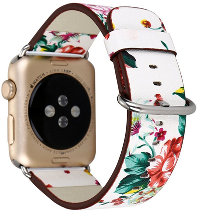 Rrip për orë Wotchi Apple Watch - flower motif 42/44 mm