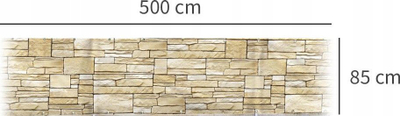 Завеса за приватност за балкон Screen For Balcony Wall, ролна 5 m, 24 метални прстени, мотив ѕид
