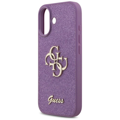 Kapak telefoni Guess Fixed Glitter Big 4G GUHCP17SHG4SGL, për iPhone 17, me shkëlqim, lejla