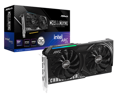 Kartë grafike ASRock Intel Arc B570 Challenger, 10GB GDDR6, PCIe 4.0, e zezë