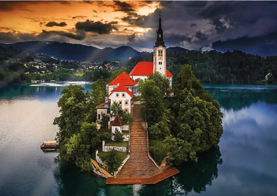 Puzzle Trefl Photo Odyssey Lake Bled Slovenia, 1000 copa, për të rritur, shumëngjyrësh