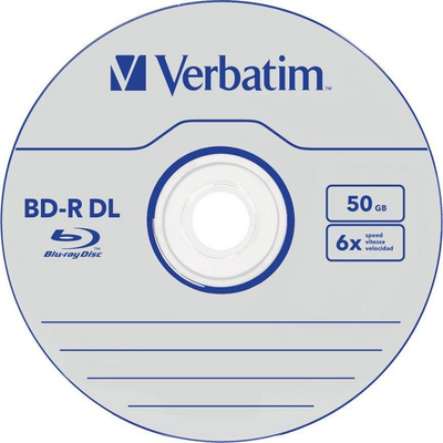 Disqe ruajtëse Verbatim BD-R DL, 50GB, 5 copa, blu