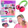 Kufje over ear për kalamaj DIY, me kabllo, me stikera për dekor, shumëngjyrëshe