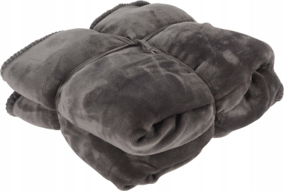 Batanije fleece Home Styling Collection, 130 x 160 cm, mikrofibër, gri