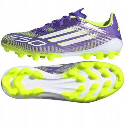 Këpucë futbolli për bar sintetik Adidas F50 League, për të rritur, vjollcë