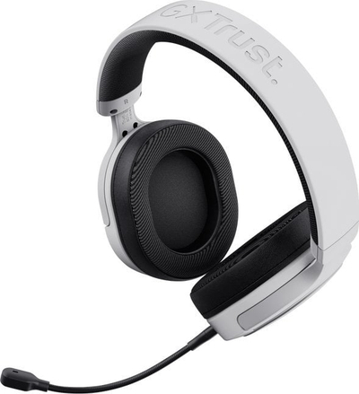 Kufje gaming Trust GXT 498W Forta, 50mm, me mikrofon të shkëputshëm, të bardha