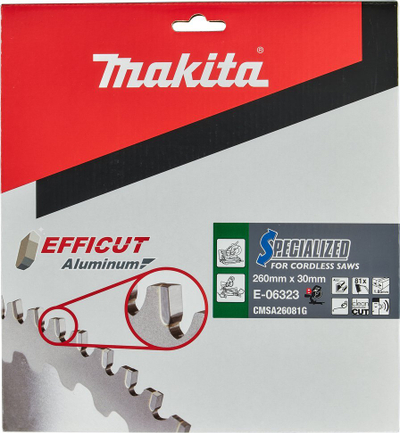 Teh rrethor Makita Specialized Efficut E-06323, 260mm, vrimë 30mm, për metal