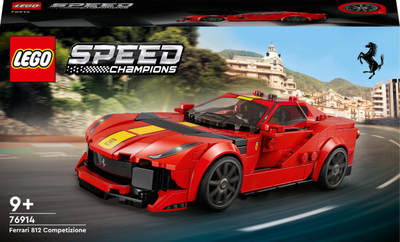 Set lodrash LEGO Speed Champions Ferrari 812 Competizione 76914, makinë garash, 9+, e kuqe