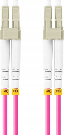Kabllo fibër optike Lanberg FO LULU MD41 0030 VT, OM4 LC UPC në LC UPC, 3m, gri