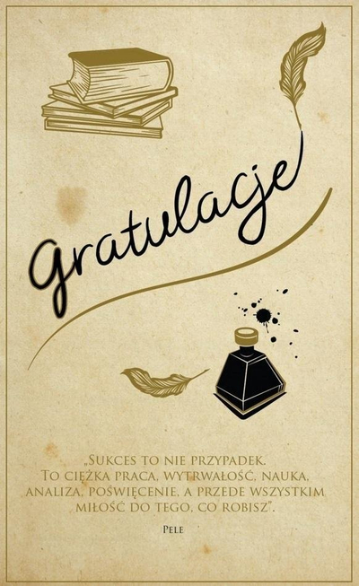 Kartolinë urimi Abcard Congratulations, 13 x 20.5 cm, me zarf, bezhë