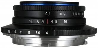 Objektiv Laowa 10mm f/4 Pancake, për Canon RF, i zi