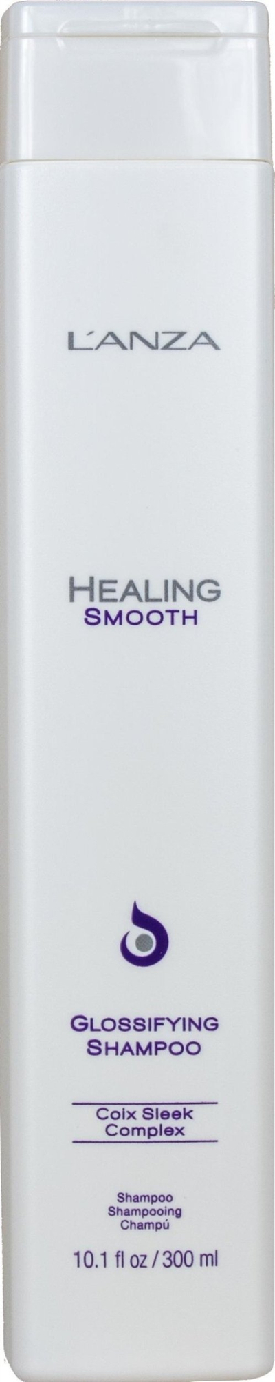 Shampo flokësh Lanza Healing Smooth Glossifying, pa sulfate, 300 ml, e bardhë