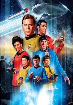 Puzzle Clementoni Star Trek VHS 3, 500 copa, 49 x 36 cm, shumëngjyrësh