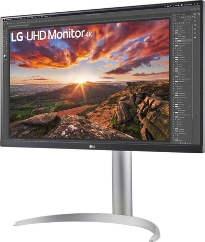 Monitor LG 27UP85NP-W, 27", 4K UHD, i argjendtë/ bardhë