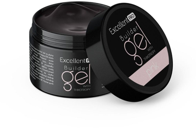 Xhel ndërtues Excellent Pro Builder Gel Pink, tiksotropен, 15g, розова