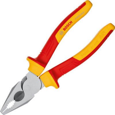 Pinca kombinimi Bosch Professional VDE 180mm, të izoluara, me dorezë të rehatsme, me shumë ngjyra