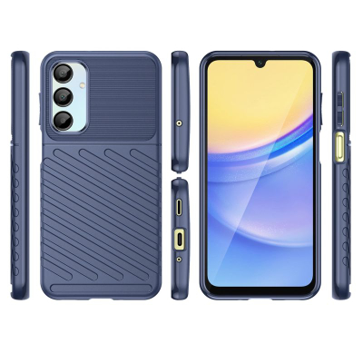 Mbulesë telefoni Thunder Case Samsung Galaxy A26, antirrëshqitëse, me mbrojtje të fortë, blu
