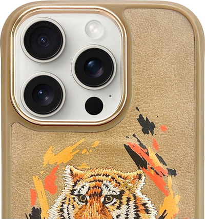 Kапак Nimmy Tiger MagSafe за iPhone 16 Pro, TPU PC, светло кафена боја