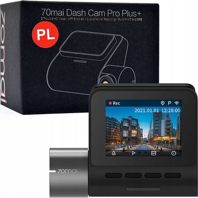 Камера за автомобил 70mai Pro Plus, Full HD, со картичка SanDisk 128GB, црна