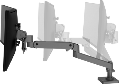 Krah monitori Ergotron LX Pro Arm Dual Direct Desk, për 2 monitorë, montim në tavolinë, gri e errët