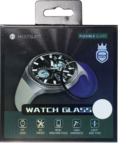 Mbrojtës ekrani Bestsuit Hybrid Glass Flexible për Apple Watch SE 41mm, xham i fortë, pamje shumë e kthjellët