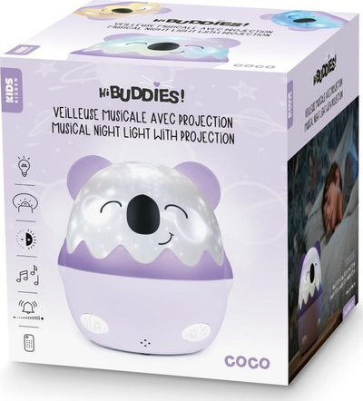 Llambë nate me muzikë BigBen Music Night Lamp, altoparlant Bluetooth, dritë me intensitet që e çon si të duash, e bardhë