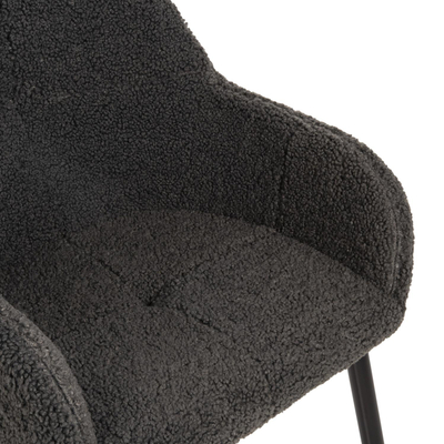 Kolltuk Shelly 57x55x87Hcm (HM8591.01), gri/ zezë