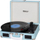 Gramafon portativ Trevi TT 1015, 33 45 78 RPM, bokse stereo, blu