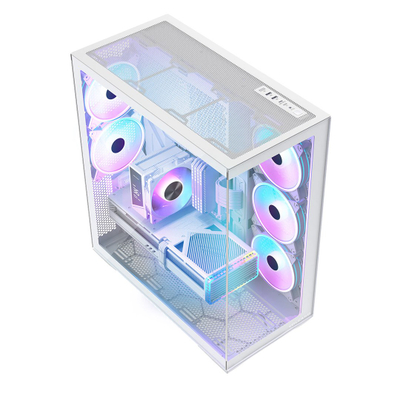 Kutia PC MODECOM Volcano SPACE XL, Full Tower, ARGB, e bardhë