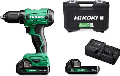 Makinë shpuse vidhosëse Hikoki DV18DA WCZ, 18V, me 2 bateri 2Ah, jeshile